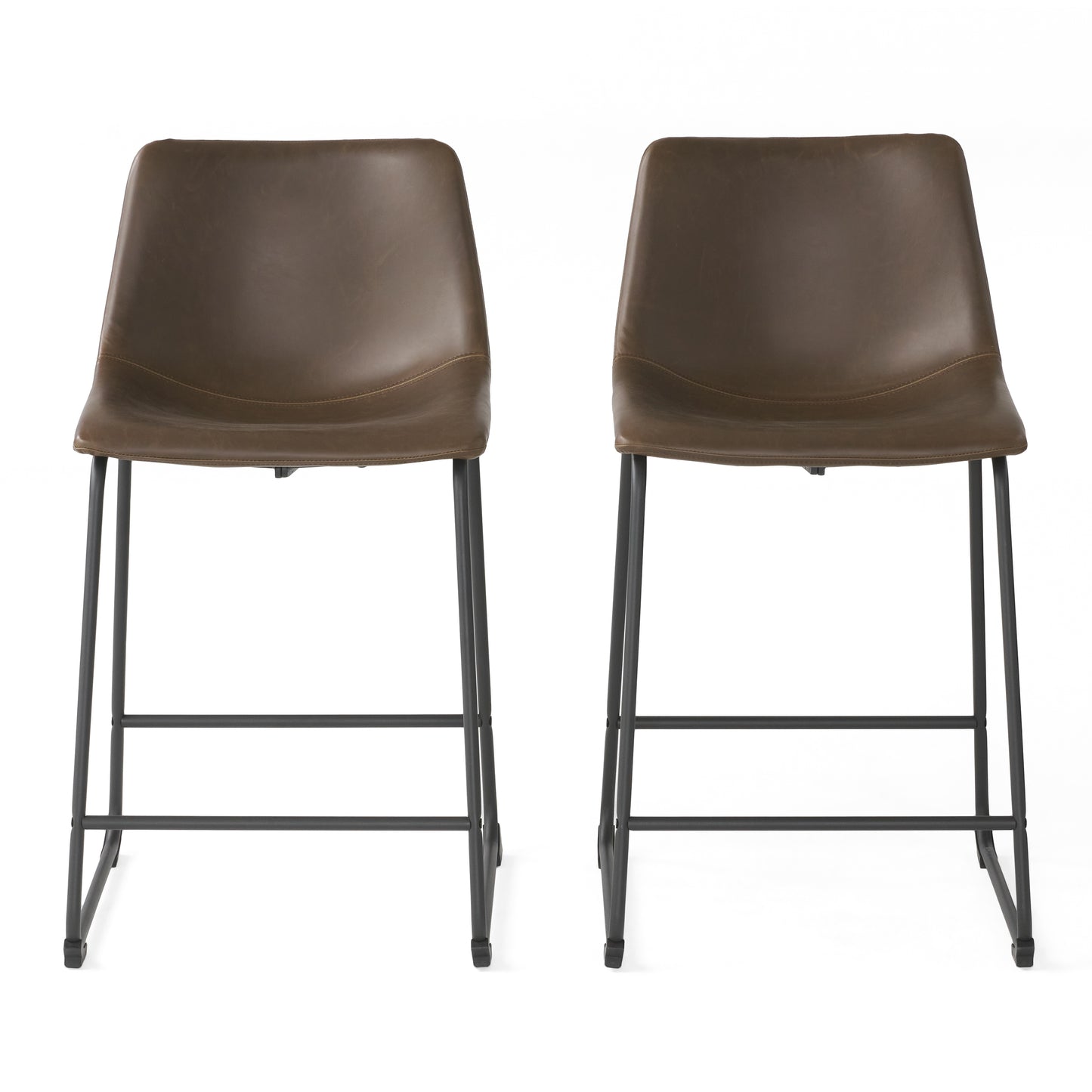 Vintage Style Brown 24-Inch Counter Stool (Set of 2)